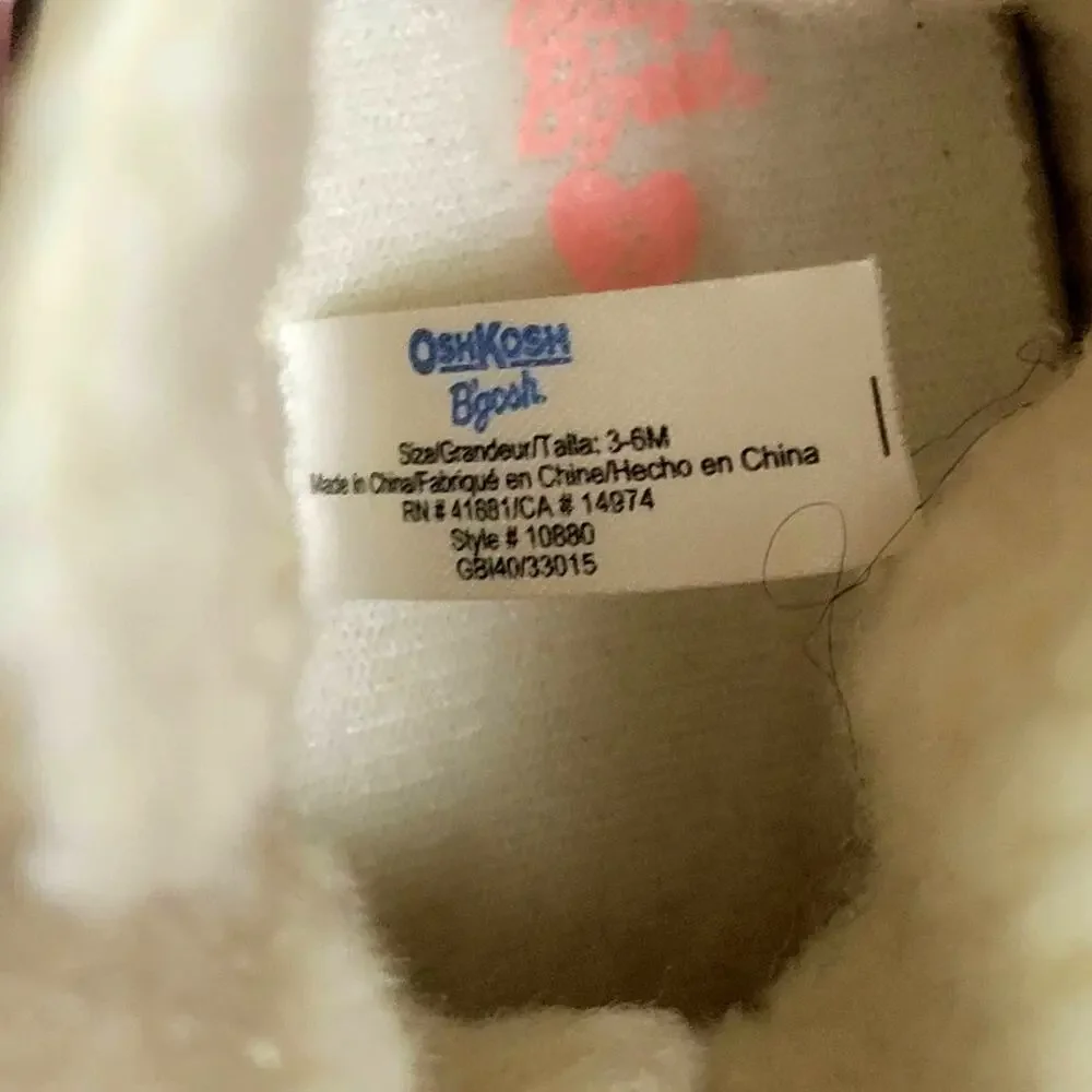 Osh Kosh B'gosh Baby Girl Suede Pull On‎ Boot, Tan, Size 3-6 months